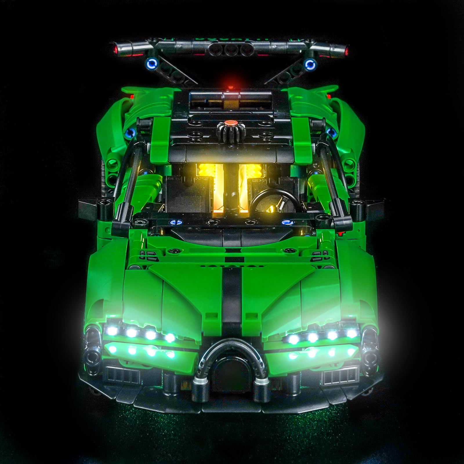 LocoLee Licht Kit kompatibel mit Lego Green Bugatti Chiron Pur Sport Hypercar, (kein Modell, nur Licht) Dekorative Beleuchtung Set Compatible with Lego 42241 Technic Green Bugatti