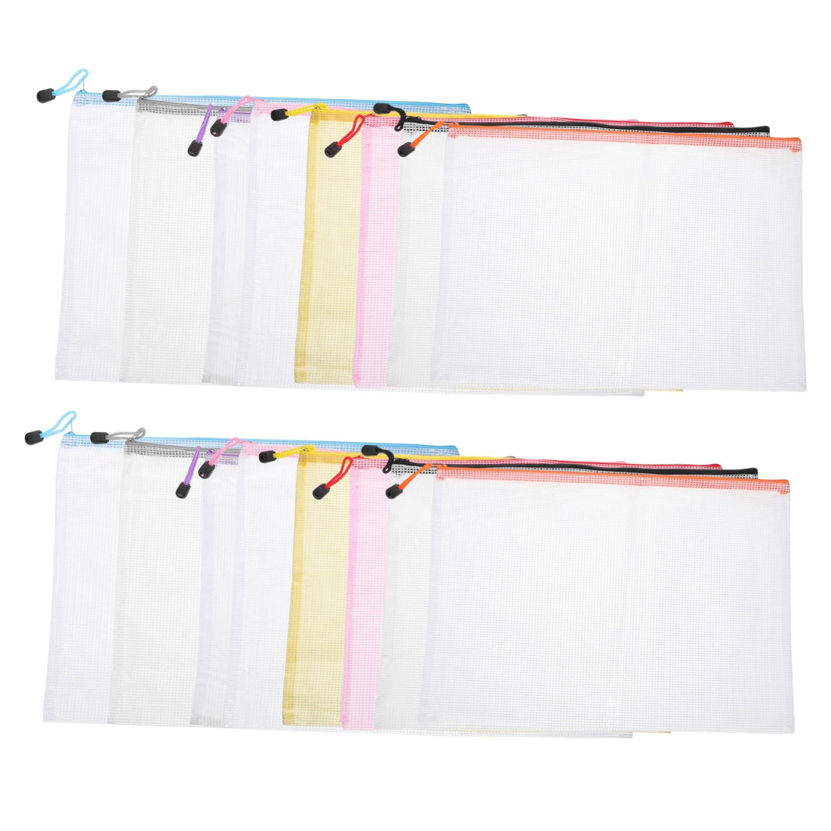 Gatuida 16pièces Pochettes Zippées Filet Lot de Format pour Ranger Jeux de Société Puzzles Bureau et Maison Imperméables