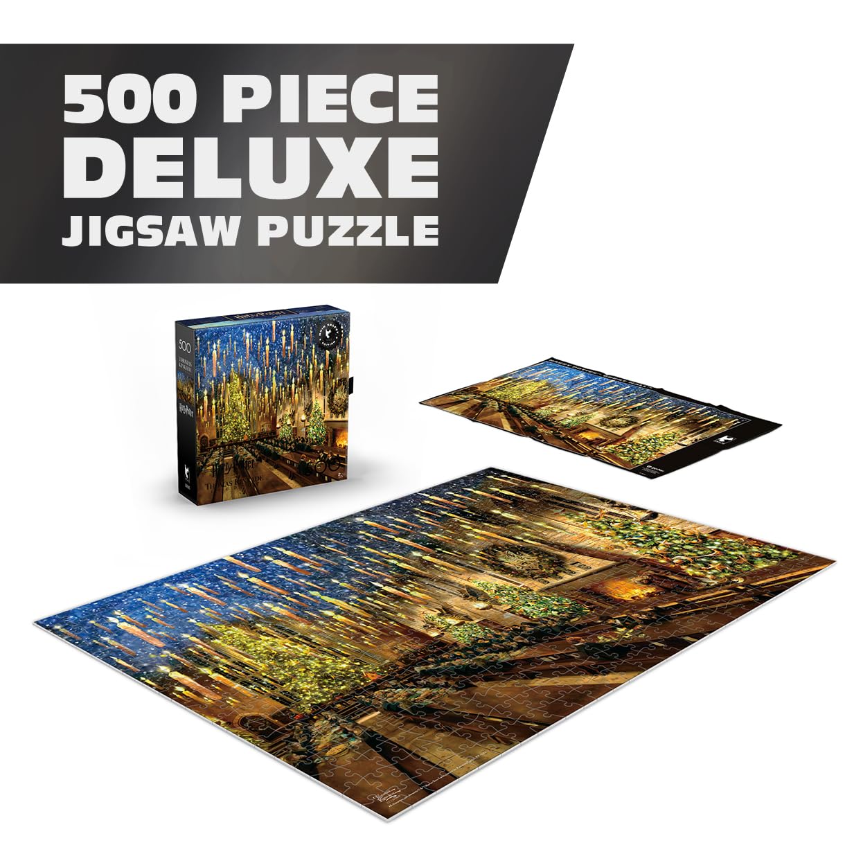 Ceaco - Silver Select - Kinkade - Harry Potter - The Great Hall - 500 Piece Jigsaw Puzzle for Adults -Challenging Puzzle Perfect for Game Nights