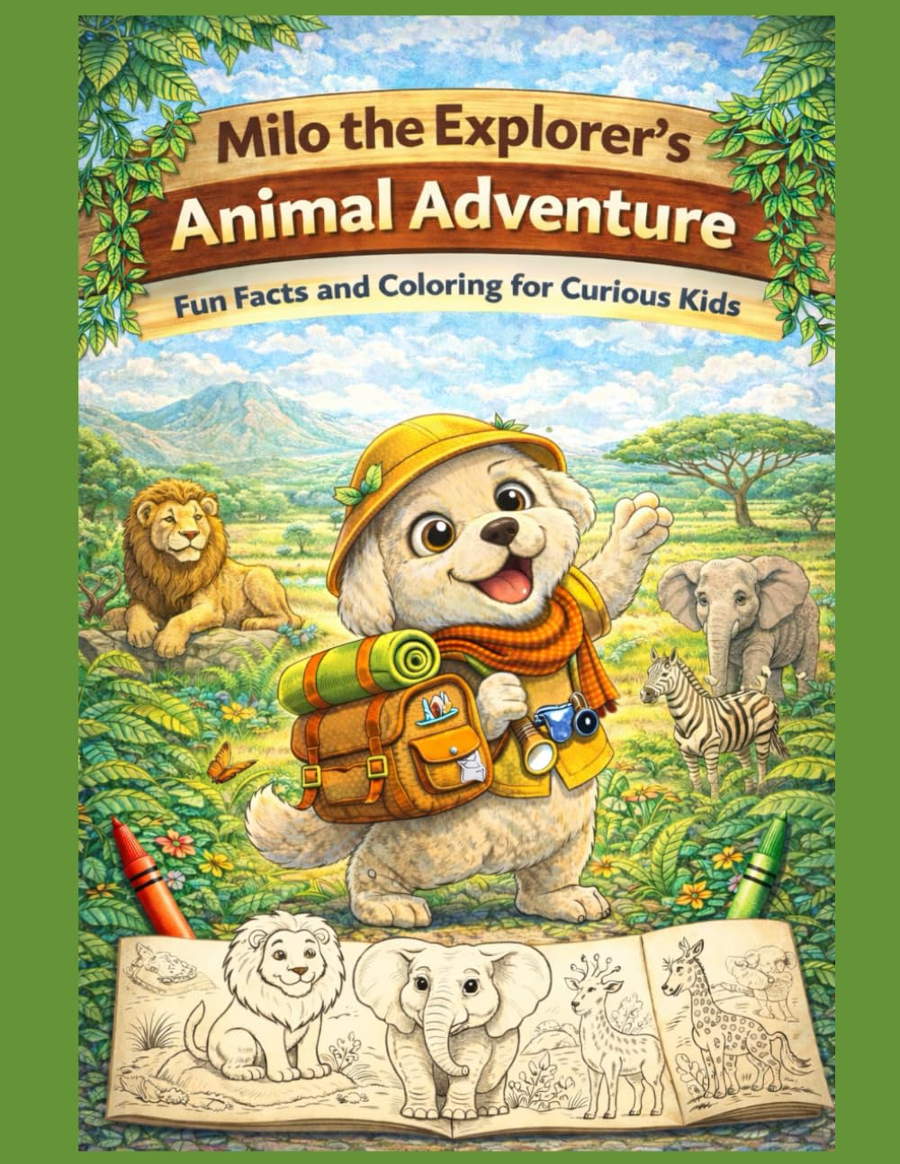 Milo the Explorer’s Animal Adventure: Fun Facts and Coloring for Curious Kids