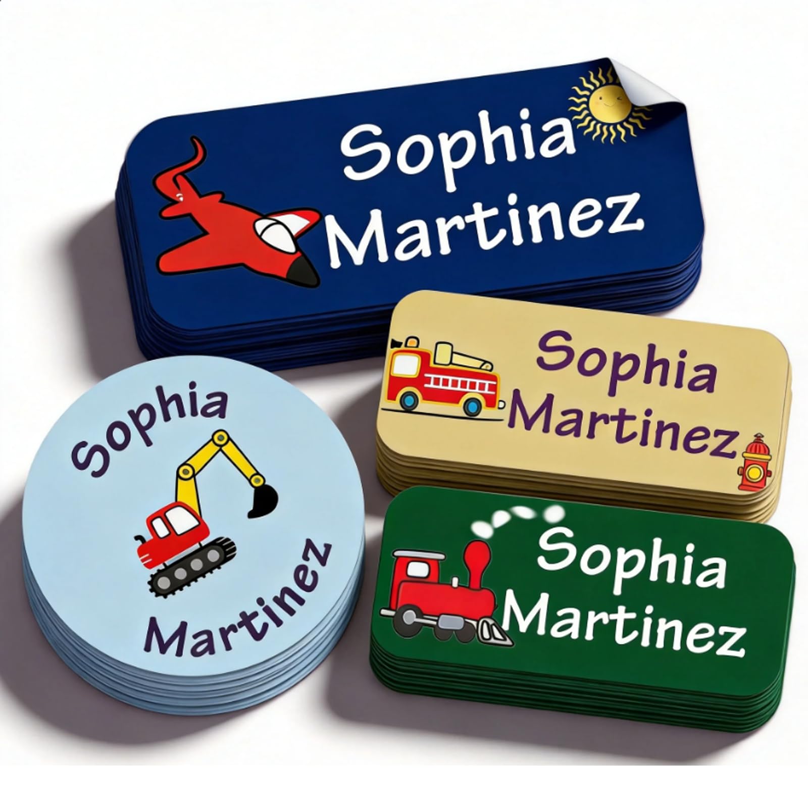 Personalized Daycare Name Labels for Kids (135 Labels) Custom Waterproof Name Stickers for Child Clothing Tag, Bottles,Camp，Lunch Boxes and School Supplies