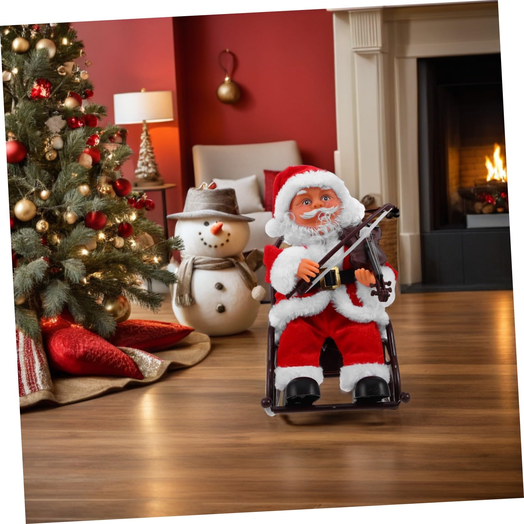 NOLITOY Regalo De Fiesta Pequeño Muñeco De Papá Noel Encantador Juguete De Papá Noel Eléctrico Recuerdos De Fiesta De Navidad