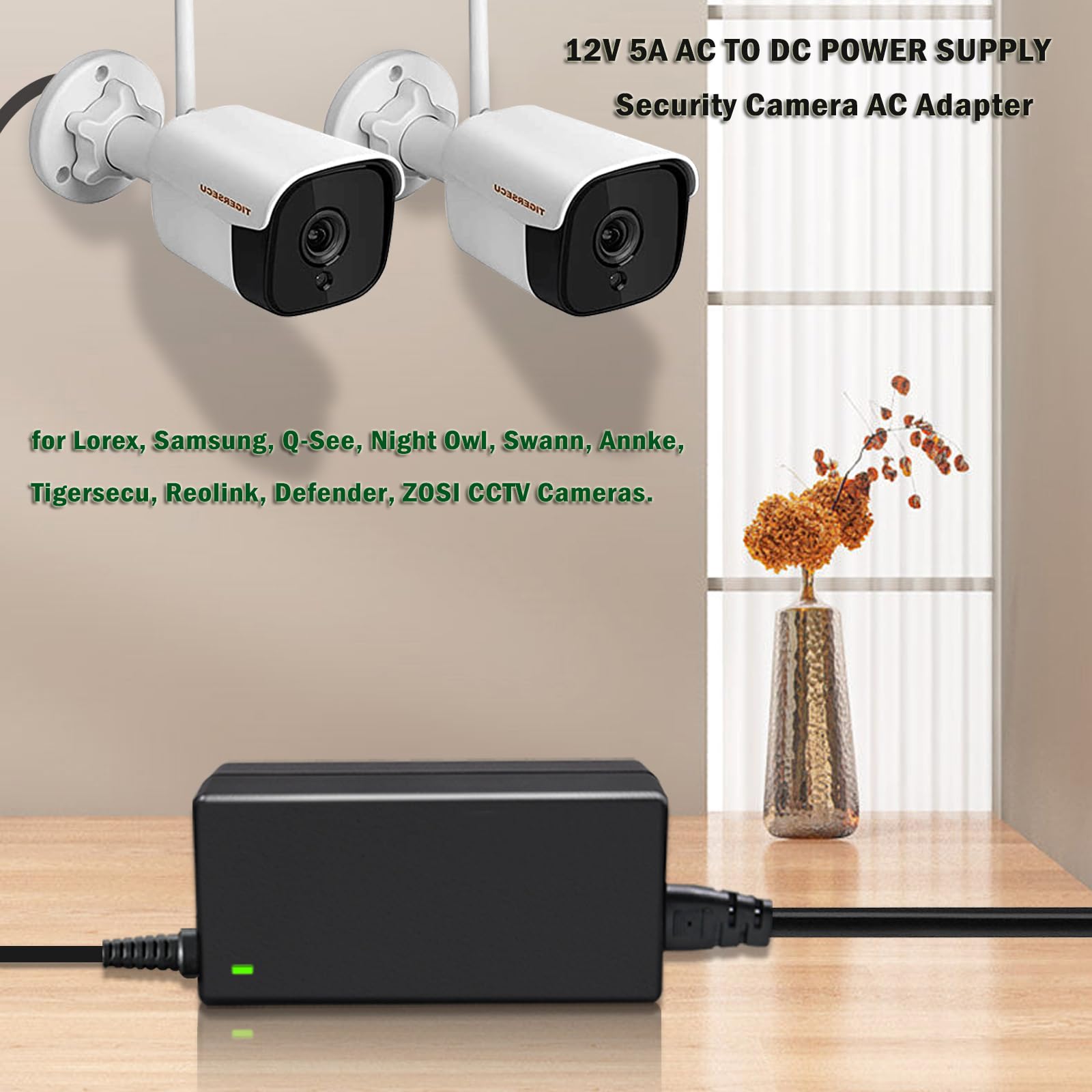 Alimentatore Per Telecamera Di Sicurezza CCTV Da 12V 5A Da - Foto 9