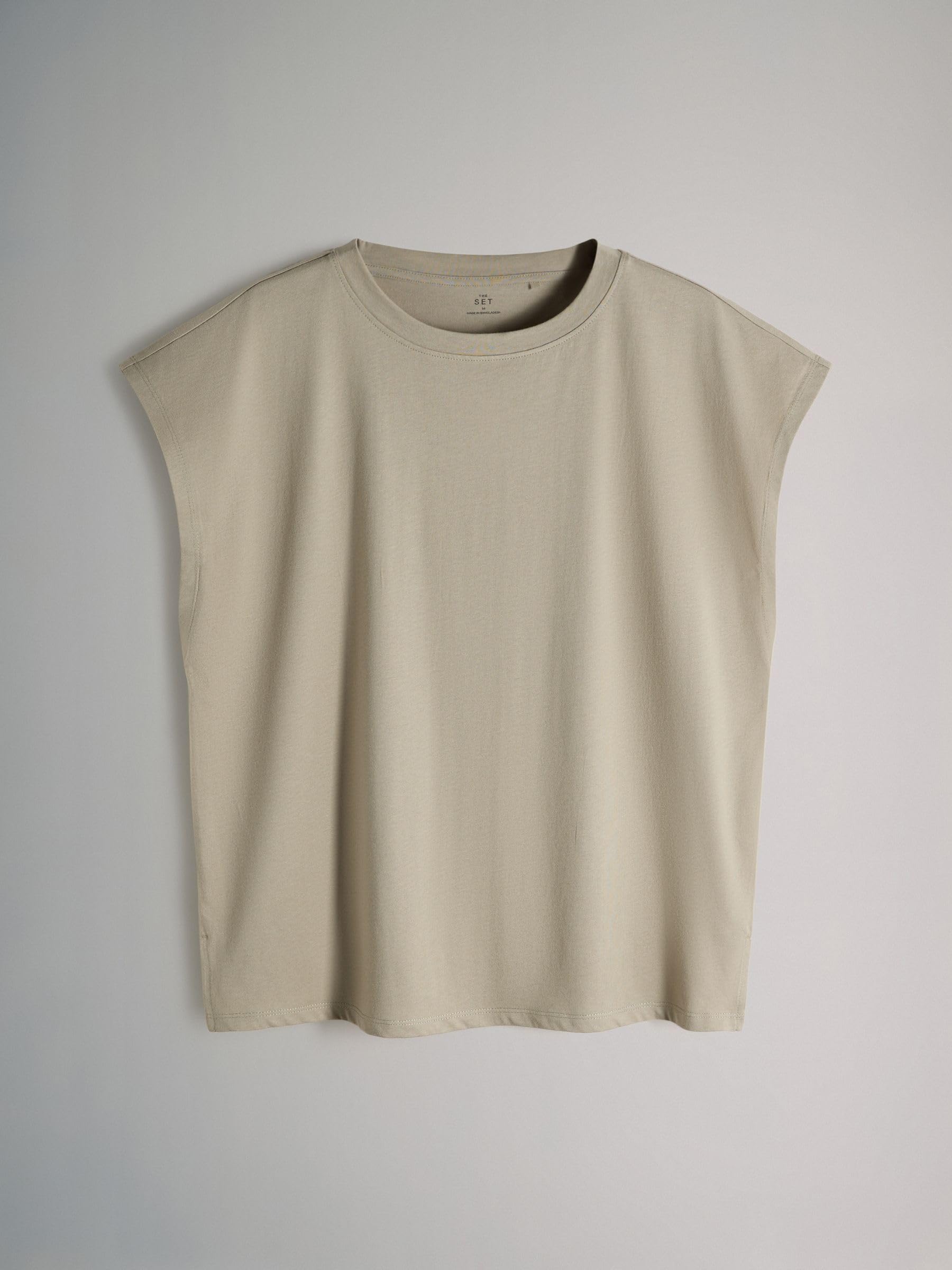 THE SET Donne Confezione da 4 T-Shirt con Maniche ad Aletta | Adulto, Standard, Pull On, 100% cotone, Lavabile in lavatrice