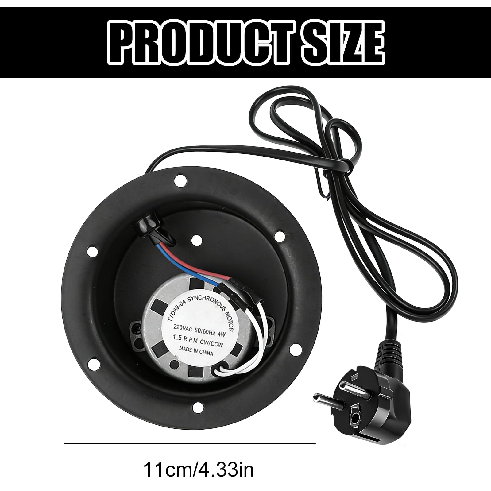 Motore a sfera a specchio: alloggiamento bianco professionale SKM30 motore per sfera a specchio, motore girevole fino a 30 cm con spina di alimentazione da 1,2 m, per illuminazione palchi e feste
