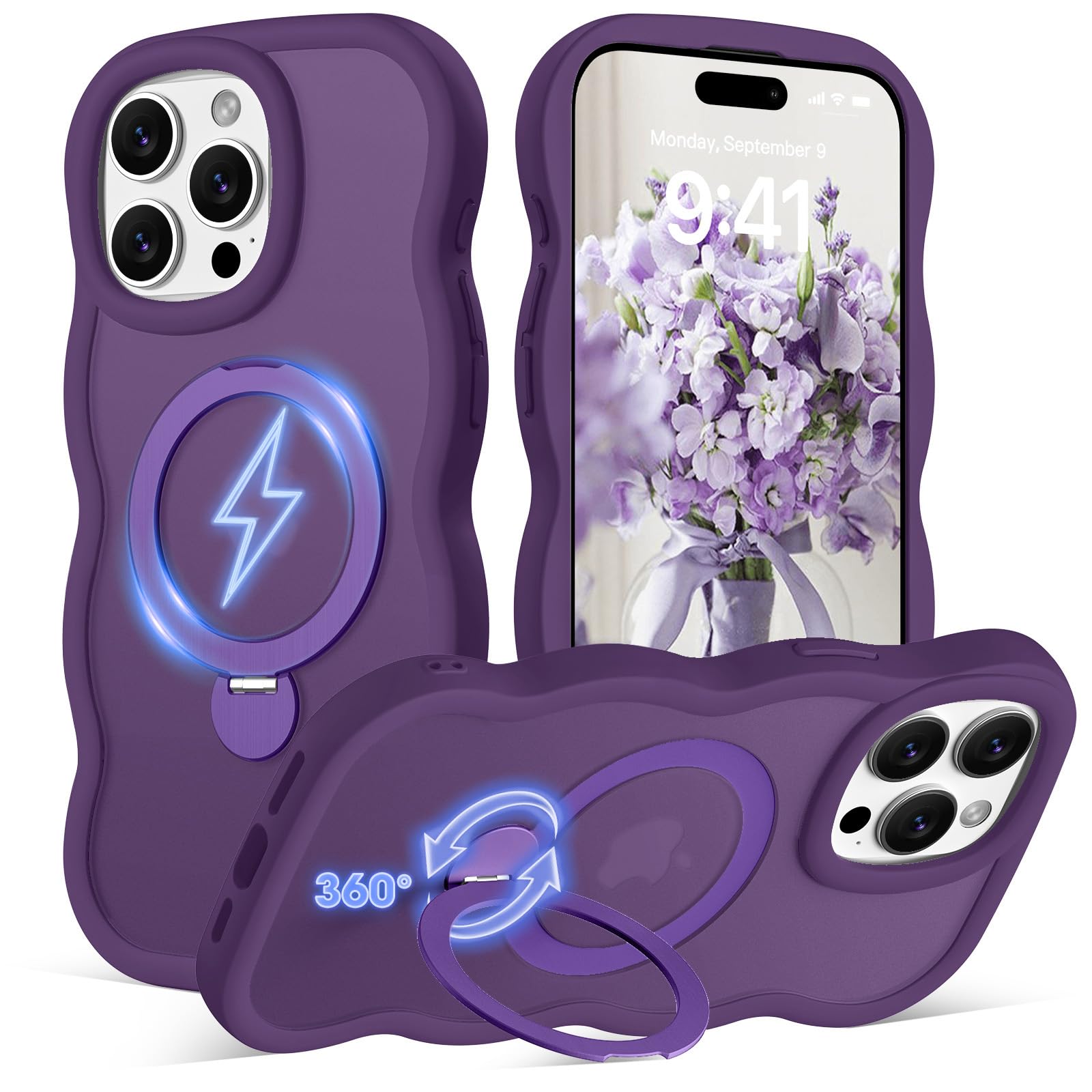 Amazon.com: Amzfield for iPhone 15 Pro Max Case with 360° Stand