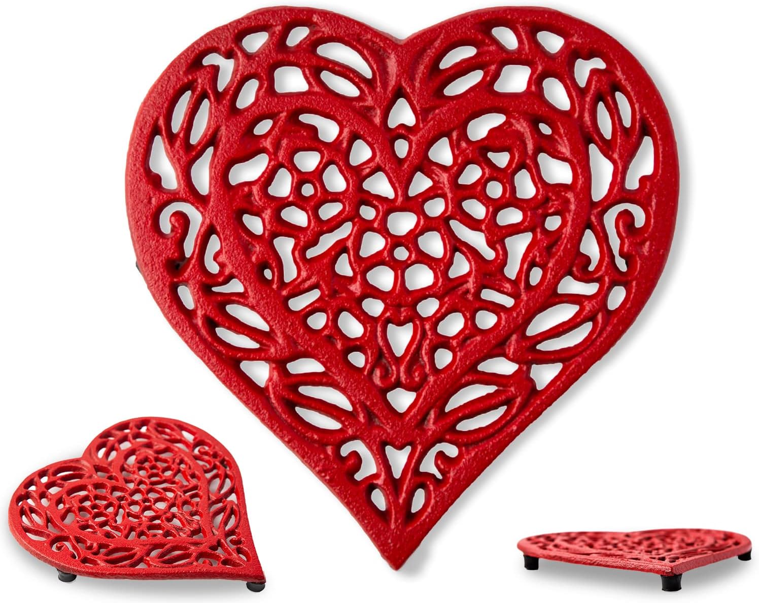 Cast Iron Heart Trivet Decorative Cast Iron Trivet For Kitchen Or