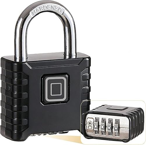 Candado de combinación resistente, tamaño grande de 2.047 in, grillete de 0.315 in, apertura con un solo clic, resistente a la intemperie, para