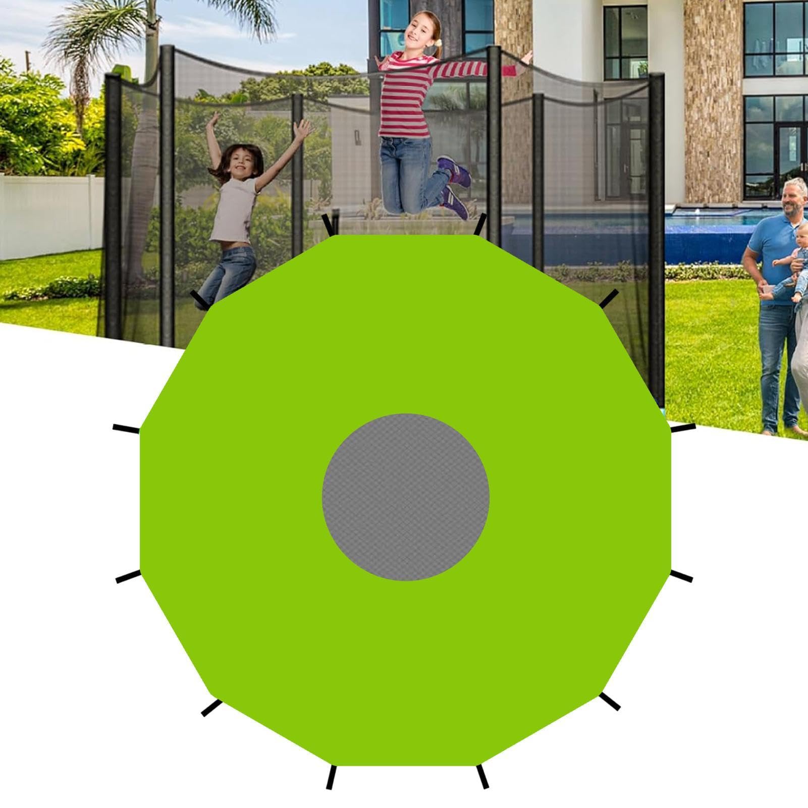 Trampolino elastico, tettuccio parasole per sport, giardino, salti, compleanno, picnic