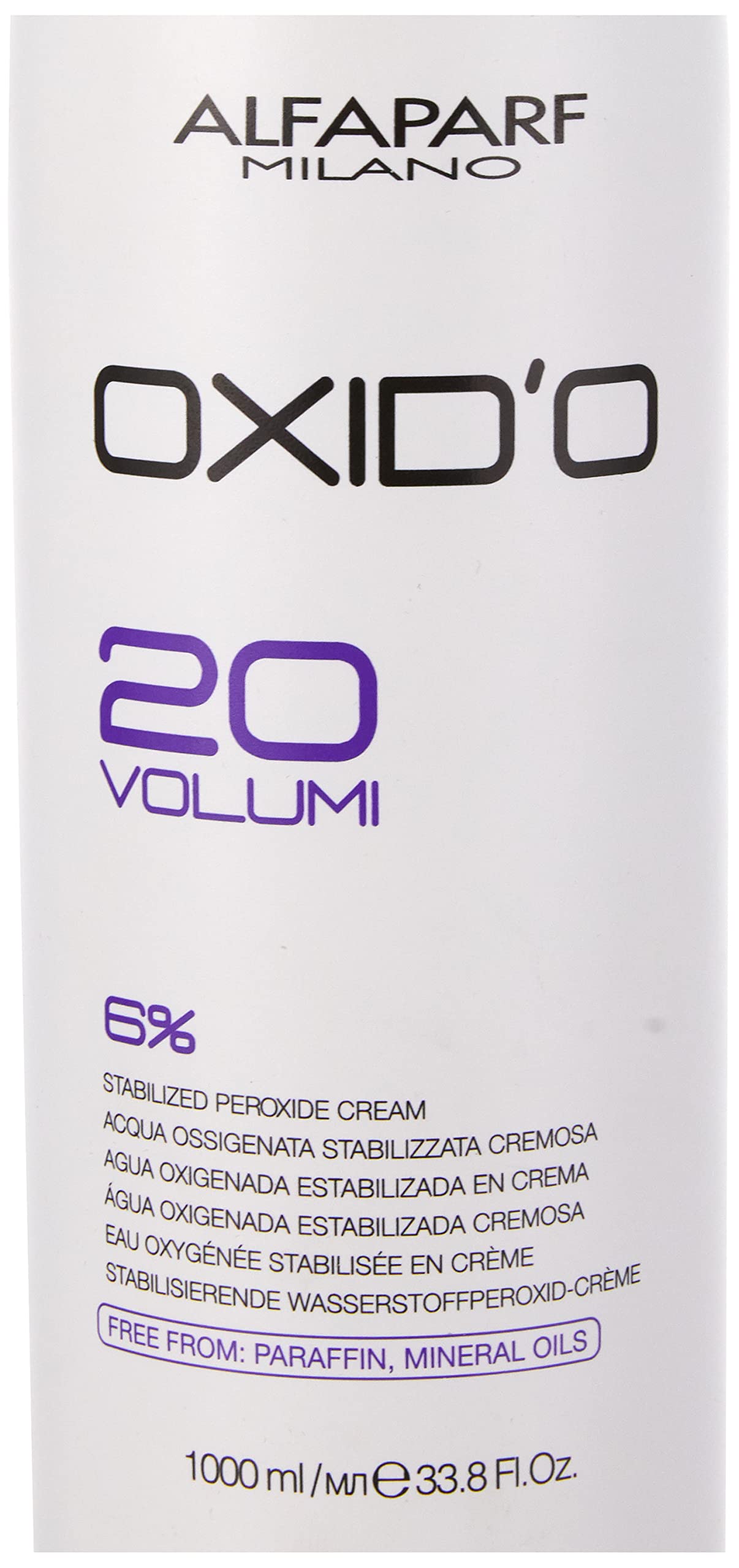 Alfaparf Milano - 20 volumi - Acqua ossigenata stabilizzata cremosa - 1000 ml