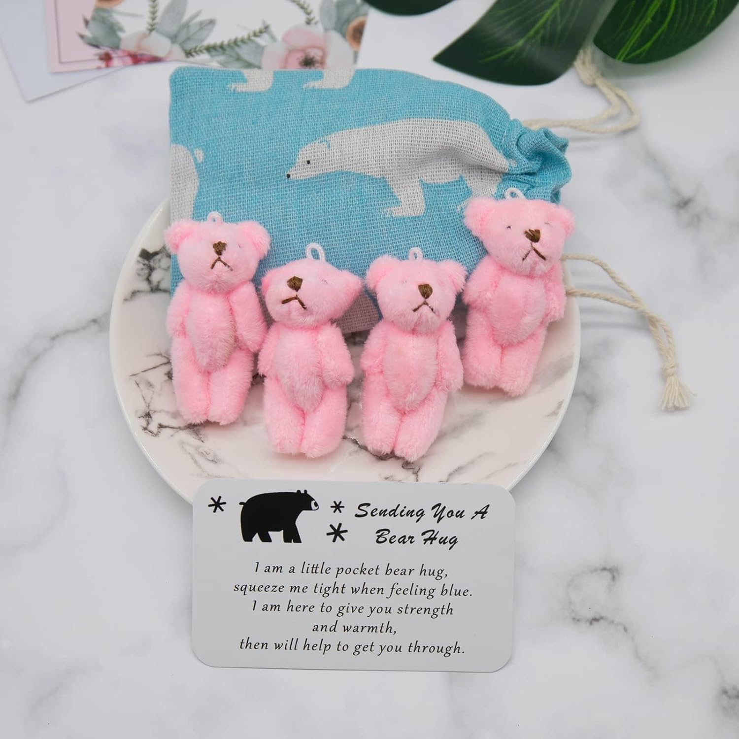 AEdlAy A Little Pocket Bear Hug, Tiny Teddy Bear Pocket Hug