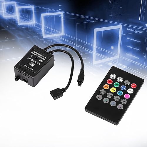 Miniatura 3 de Controlador de música LED, control remoto con sensor de sonido, ligero, compacto y portátil, utilizado para controlar lámparas LED, para KTV,