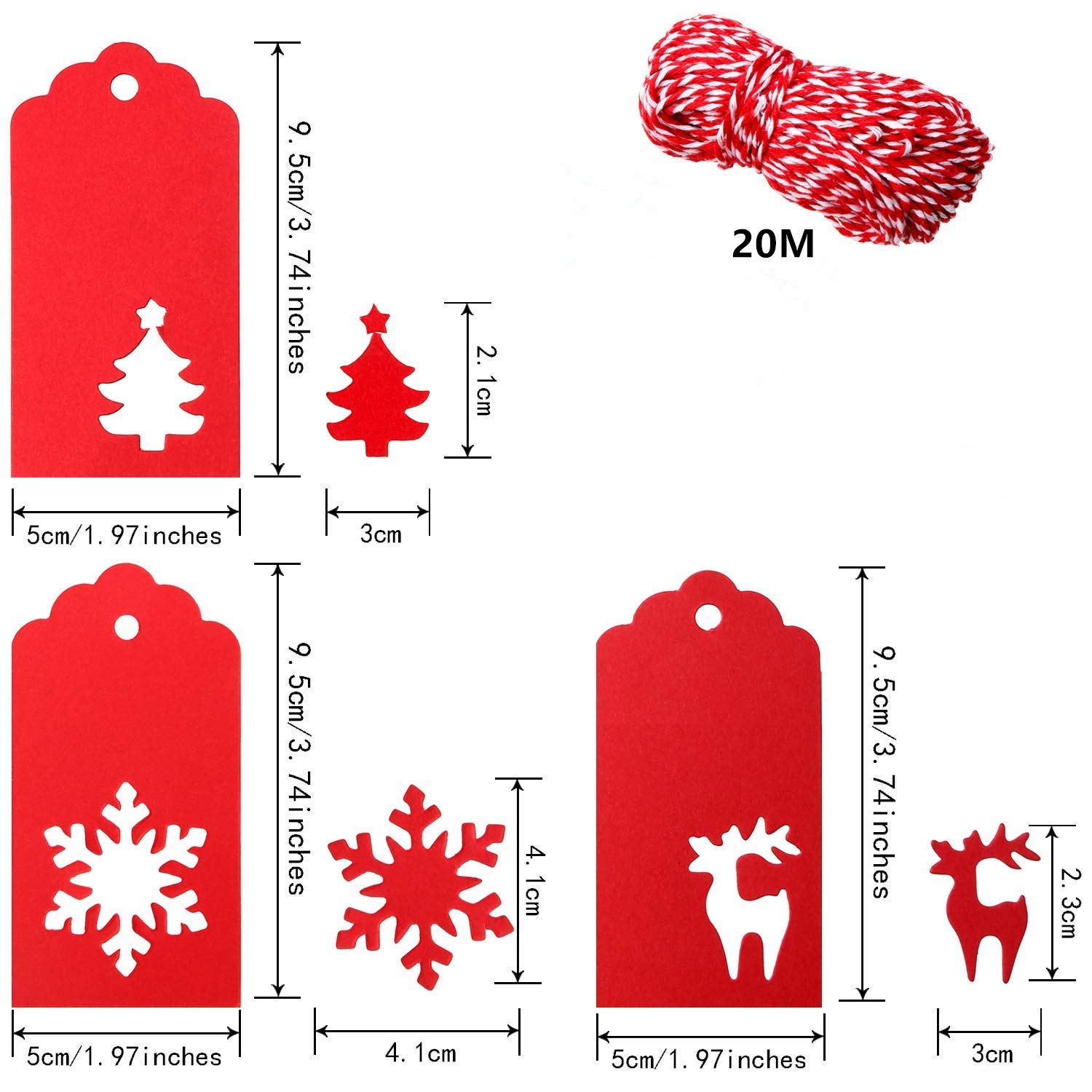 Lot De 120 étiquettes Cadeaux De Noël En Papier Kraft à Suspendre Avec Ficelle De 20