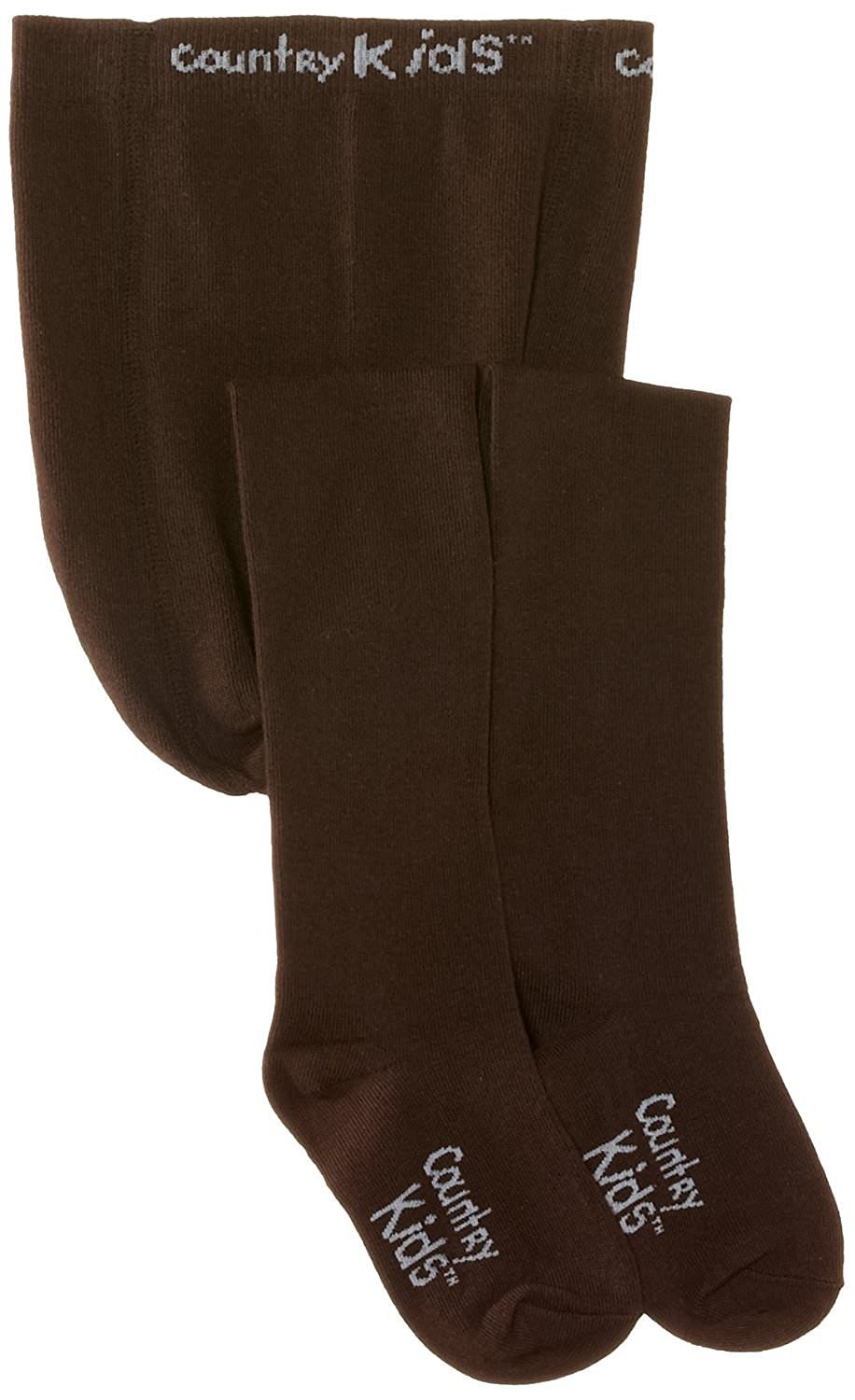 Country Kids Girls Brown (Brown N/A) 'S Luxury Cotton Tights Plain Tights, 0-6 Months (Manufacturer Size: 0-6)