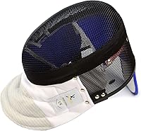 LEONARK 350N CE Certified Fencing Foil Mask - Black Impact-Resistant Helmet with Detachable Lining for Foil Fencing