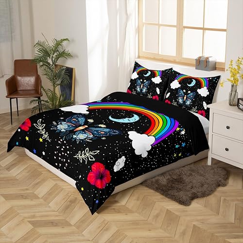 Miniatura 10 de Londres - Juego de ropa de cama romántica con diseño de edificio urbano para adolescentes y niños, funda de edredón grande doblada con puente de la