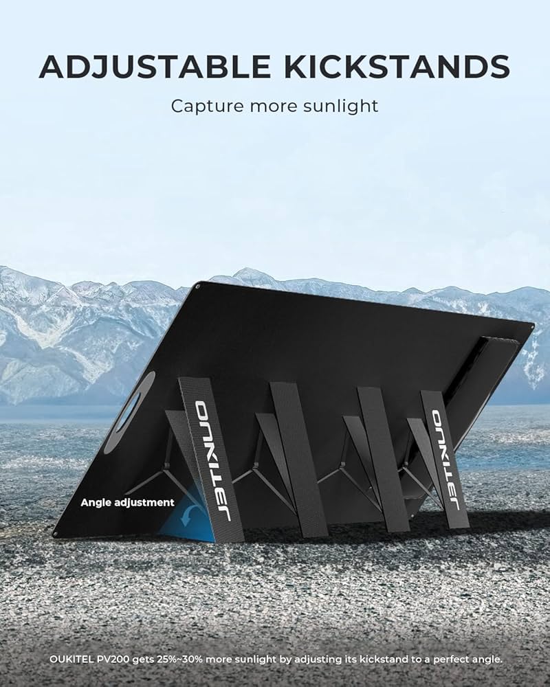 新品　OUKITEL 200wソーラーパネル PV400_8769ec15-98af-4e74-adab-