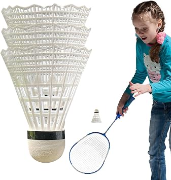 Nylon Badminton Shuttlecocks - 3/6 Nylon Shuttlecocks for Badminton | Stable & Shuttlecocks for Indoor Outdoor Sports Playing with & Balance