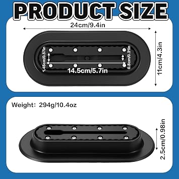 2 Pcs Kayak Rail Mount Track Inflatable Boat Sup Low Profile Track