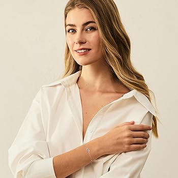 Amazon | FANCIME プラチナ ダブルループ ブレスレット レディース