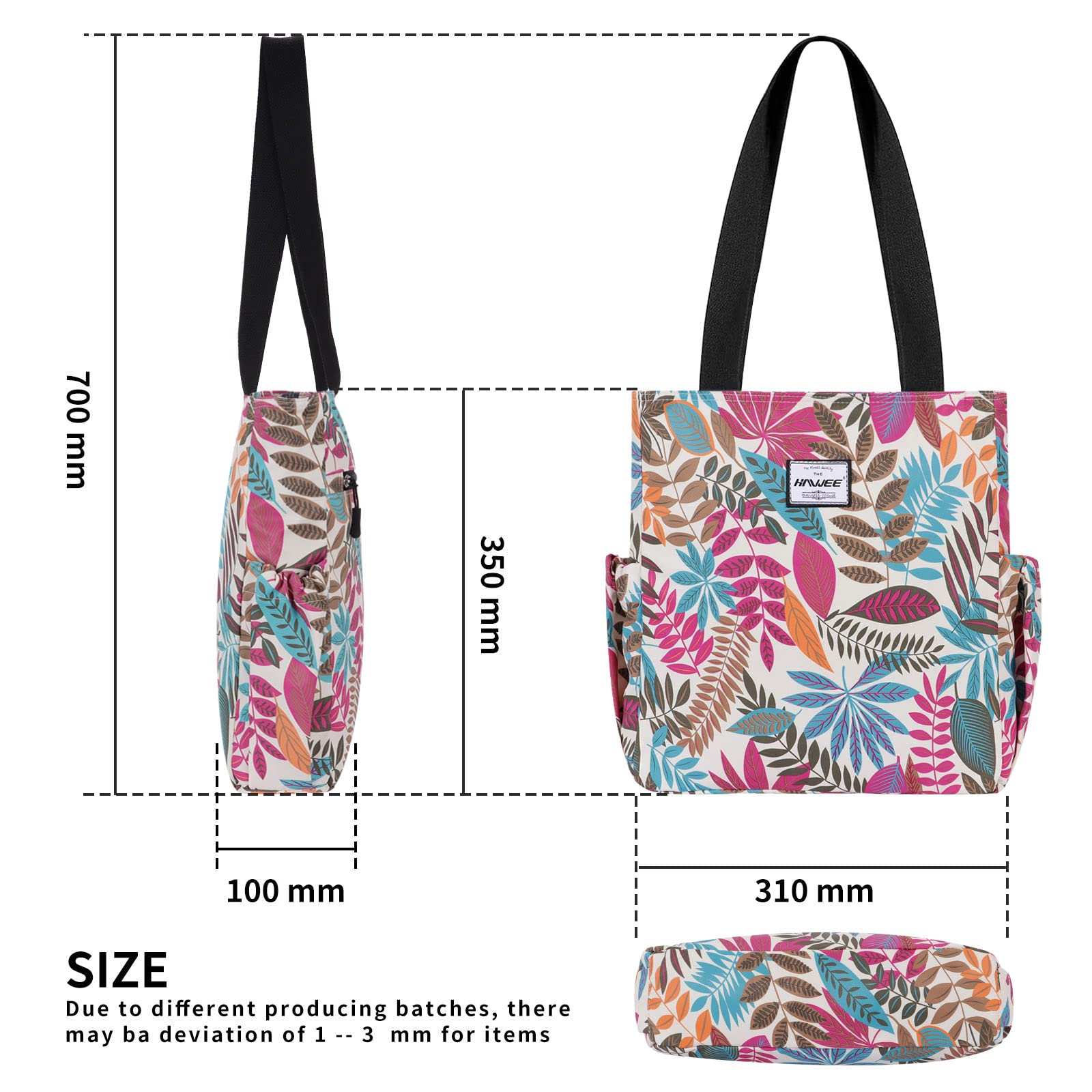 Donna Borsa Tote con Zip Leggera Borsa a Tracolla Casual Borsa a Mano Moda Borsa a Spalla Grande Borsa della Spesa Impermeabile Borsetta per Viaggio Scuola Lavoro Quotidiano Vita Yoga Spiaggia