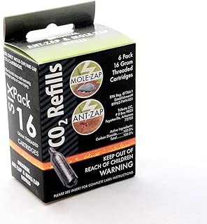 Mole-Zap/Ant-Zap Threaded Co2 Cartridges Refills (6 Pack), 16g - coolthings.us