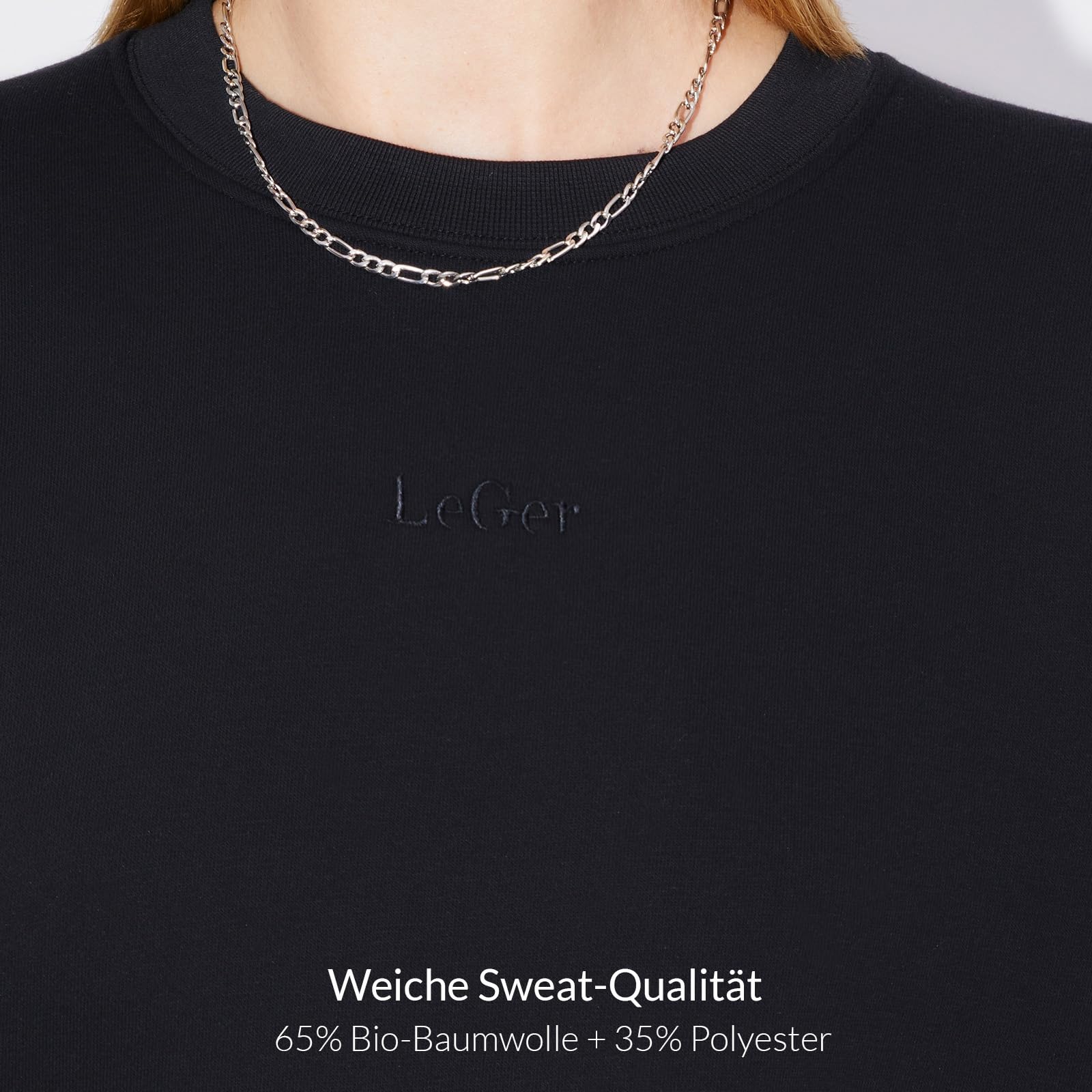 LeGer Indra Sweater - Oversized Pullover Damen - lockere Passform - Sweatshirt aus Baumwolle - Mode für Damen - by Lena Gercke - Gr. 34-44