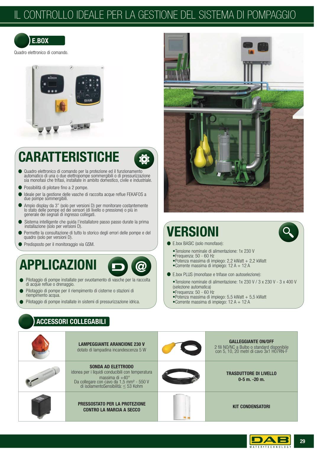 DAB FEKABOX 110 LT - Stazione automatica di raccolta e sollevamento acque reflue