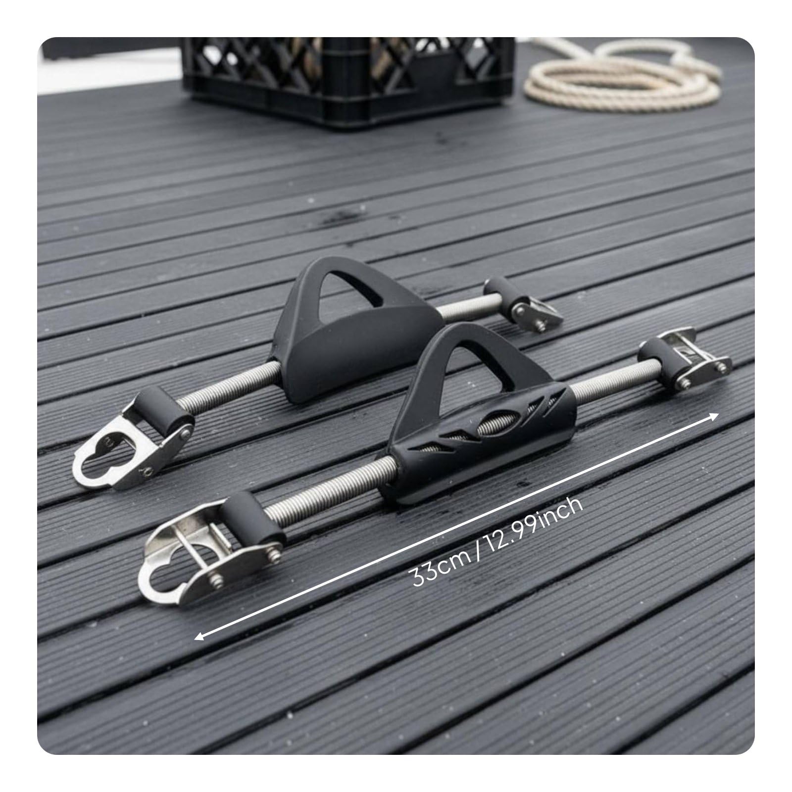 Correa de Resorte para Aletas de Buceo con Acero 304 Resistente al Agua Salada Tira de Talón de EPDM Antideslizante Ajuste Automático Adecuada para , Black , 33