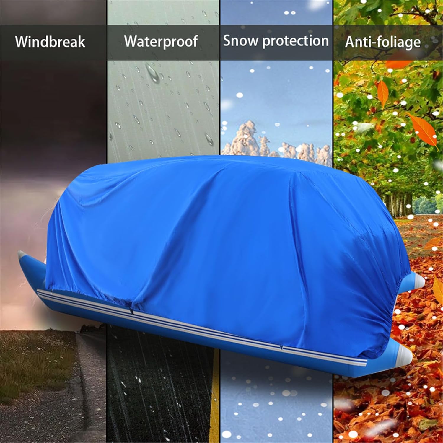 LABLT 17-20Ft Boat Cover Trailerable Heavy Duty Pontoon Beam 102 Dark Blue