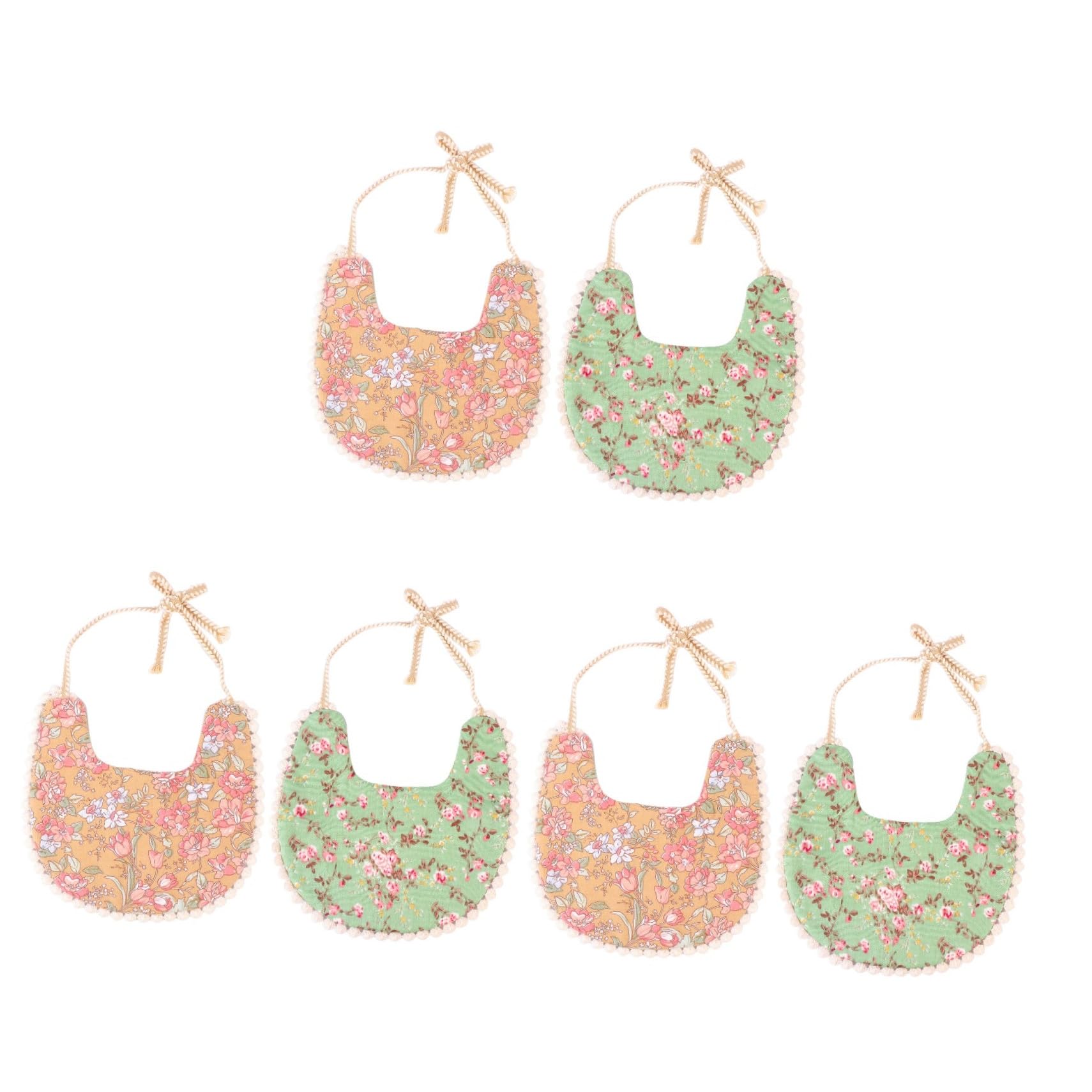 Toyvian 6 Piezas Baberos Protección Del Bebé Del Bebé Cosas Infantiles Babero Para Necesidades Infantiles Recién Nacido Saliva Toalla Doble Capa