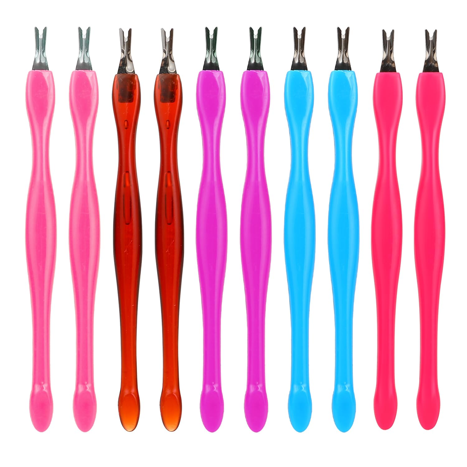 Cuticle Pusher Cuticle Pushers Tool Professional Nail Scraper Pushers Dead Skin Cuticle Remover Dual Ended Cleaner Cuticle Trimmer for Fingernails Toenails Home Nail Shop 10 Pcs