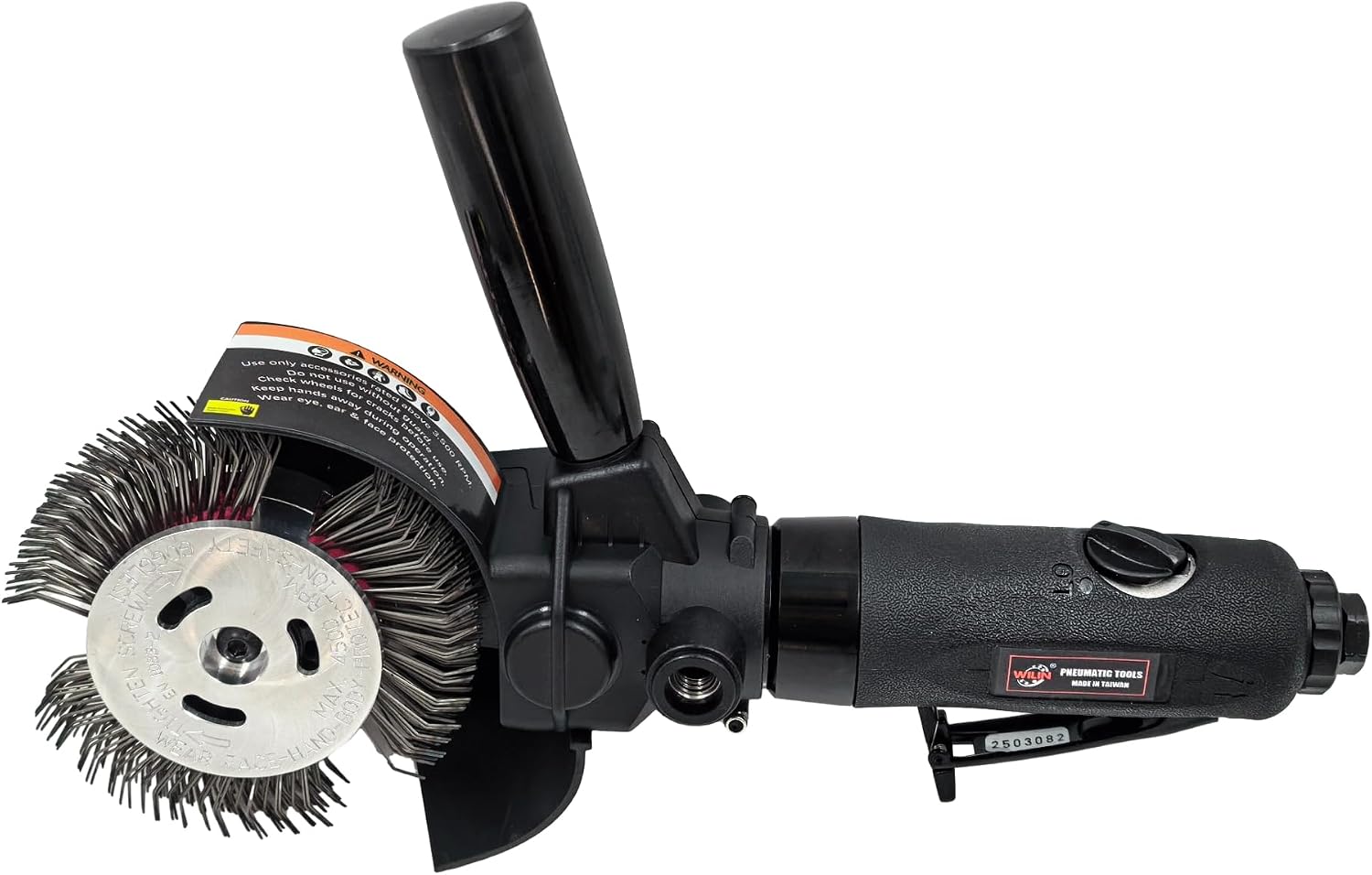 3-in-1 Air Surface Preparation Tool Kit 0.5HP 3500 RPM, Air Rust Paint Vinyl Decal & Glue Removal Tool with Eraser Wheel, Wire Wheel & Paint Stripper