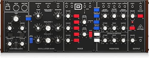 Behringer Model D Synthétiseur Analogique avec 3 Vcos, Filtre Ladder,