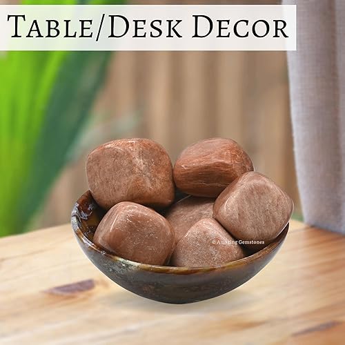 Miniatura 5 de Piedras pulidas de cristal de luna de durazno de más de 1000 quilates, piedras pulidas, piedras preciosas naturales para curación, cristales de