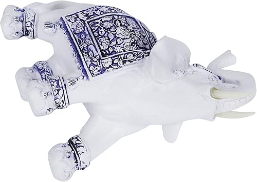 Miniatura 8 de Rushbom Figura de animal doméstico de simulación de estatua de animal lindo adorno de decoración del hogar (porcelana azul y blanca, tamaño grande