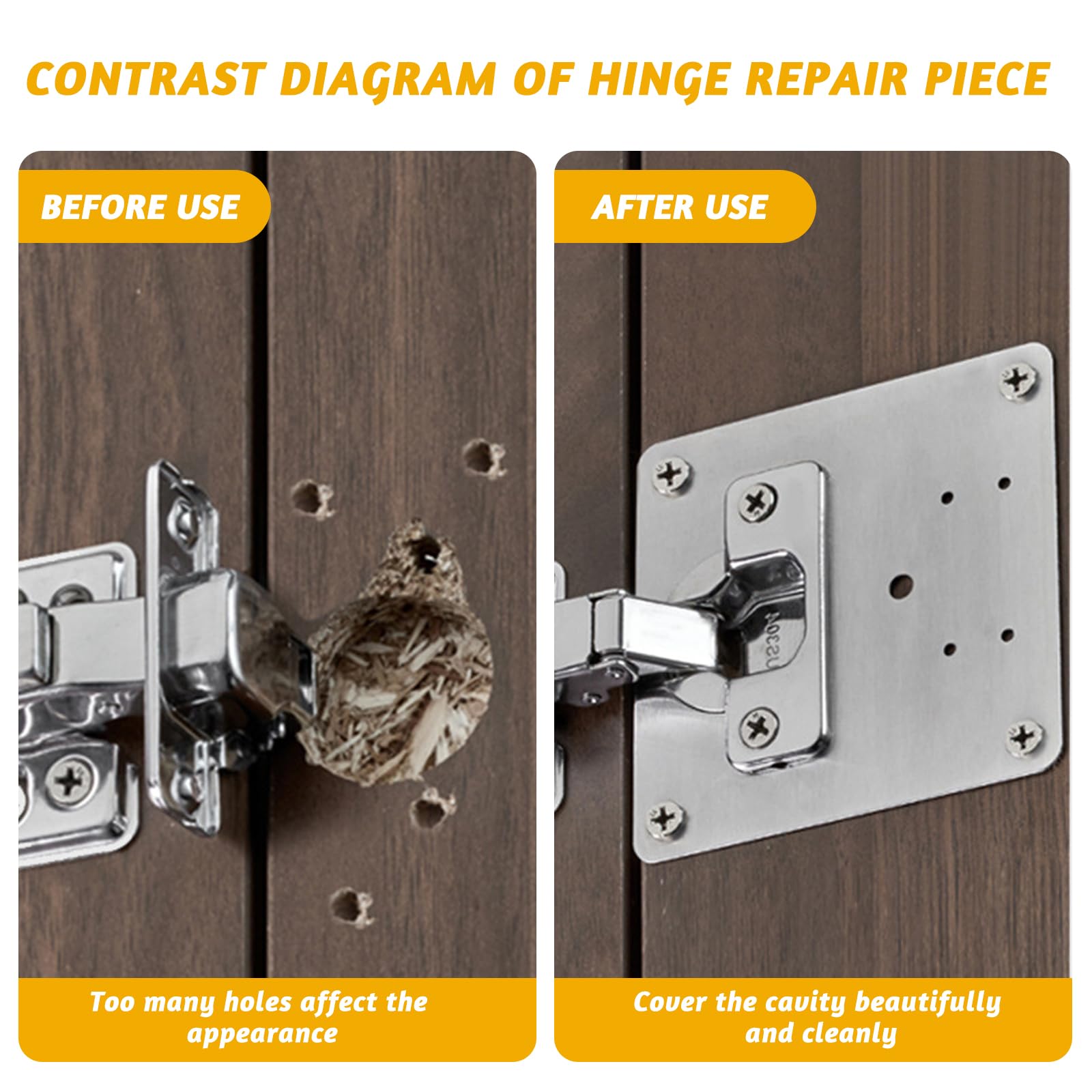 FORYNXHWIN 12Pcs Hinge Repair Plate - Image 3