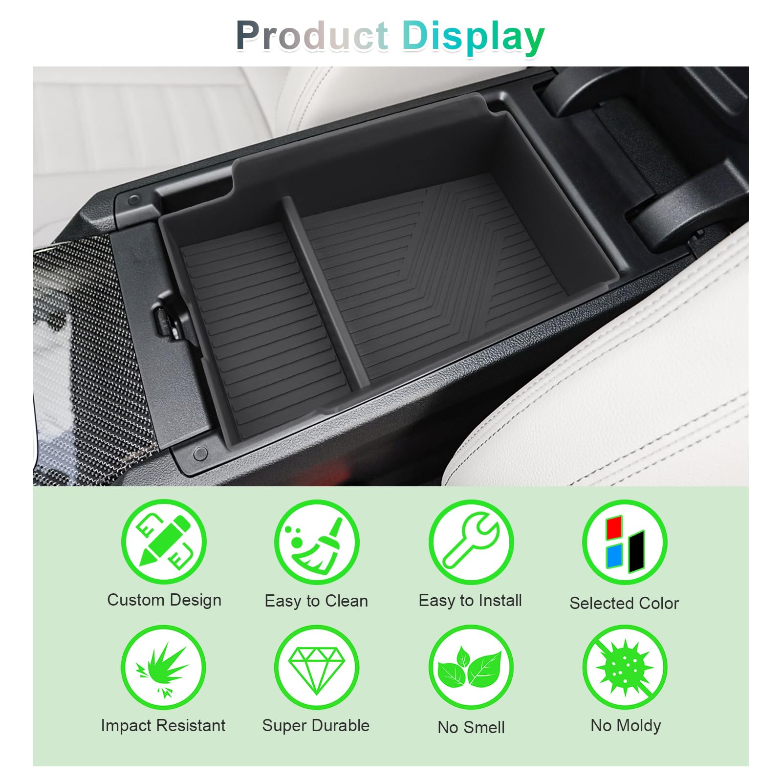 GAFAT Compatibile con BMW Serie 1 F70/ Serie 2 F74 2025 2026 Contenitore Console Centrale, Serie 1 2025 Serie 2 F74 Gran Coupe Organizer Portaoggetti per Braccioli, Accessori Serie 1 F70