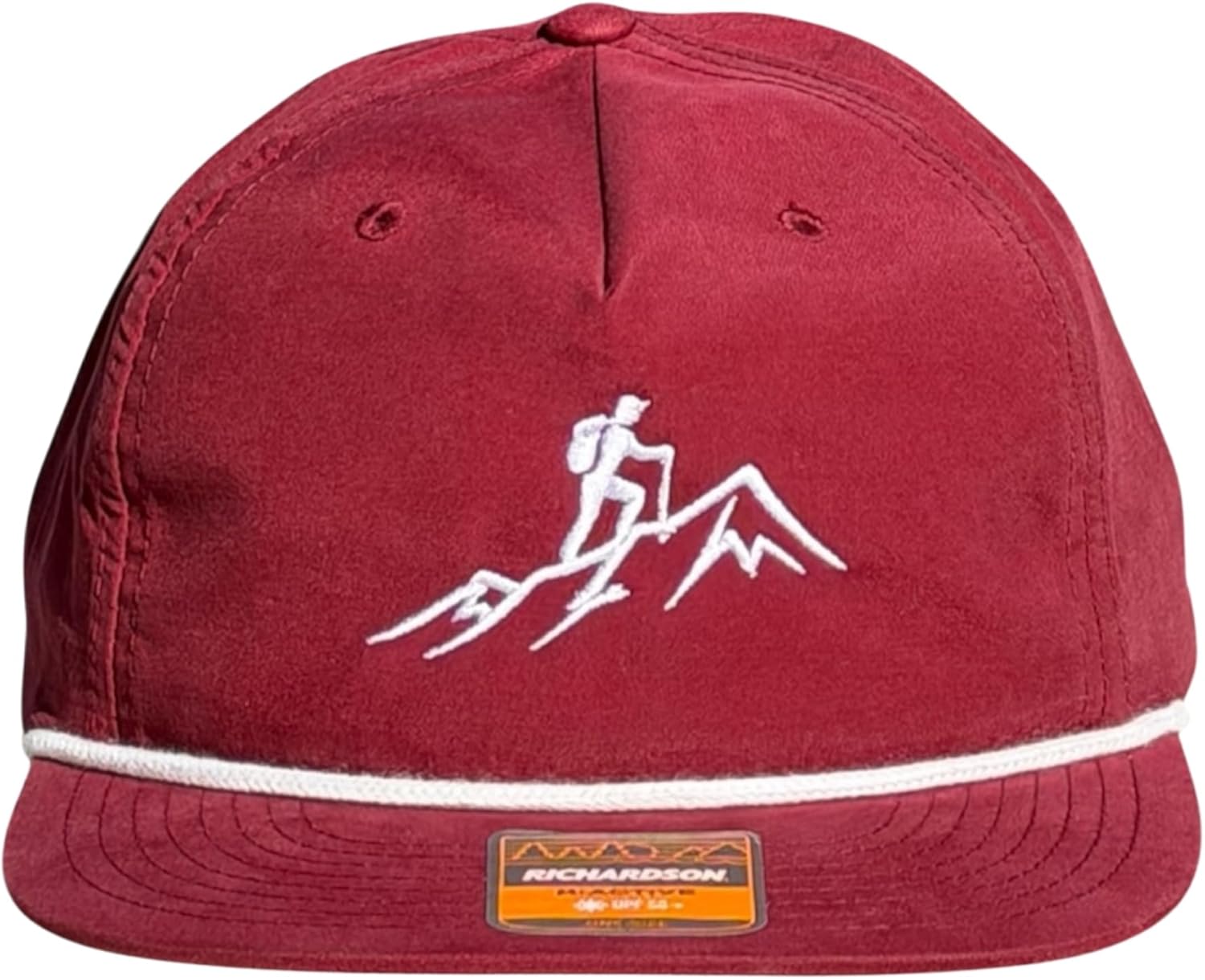 Hiking Rope Hat – Mountain Climber Embroidered Snapback Cap, Outdoor Adventure Flat Bill Hat