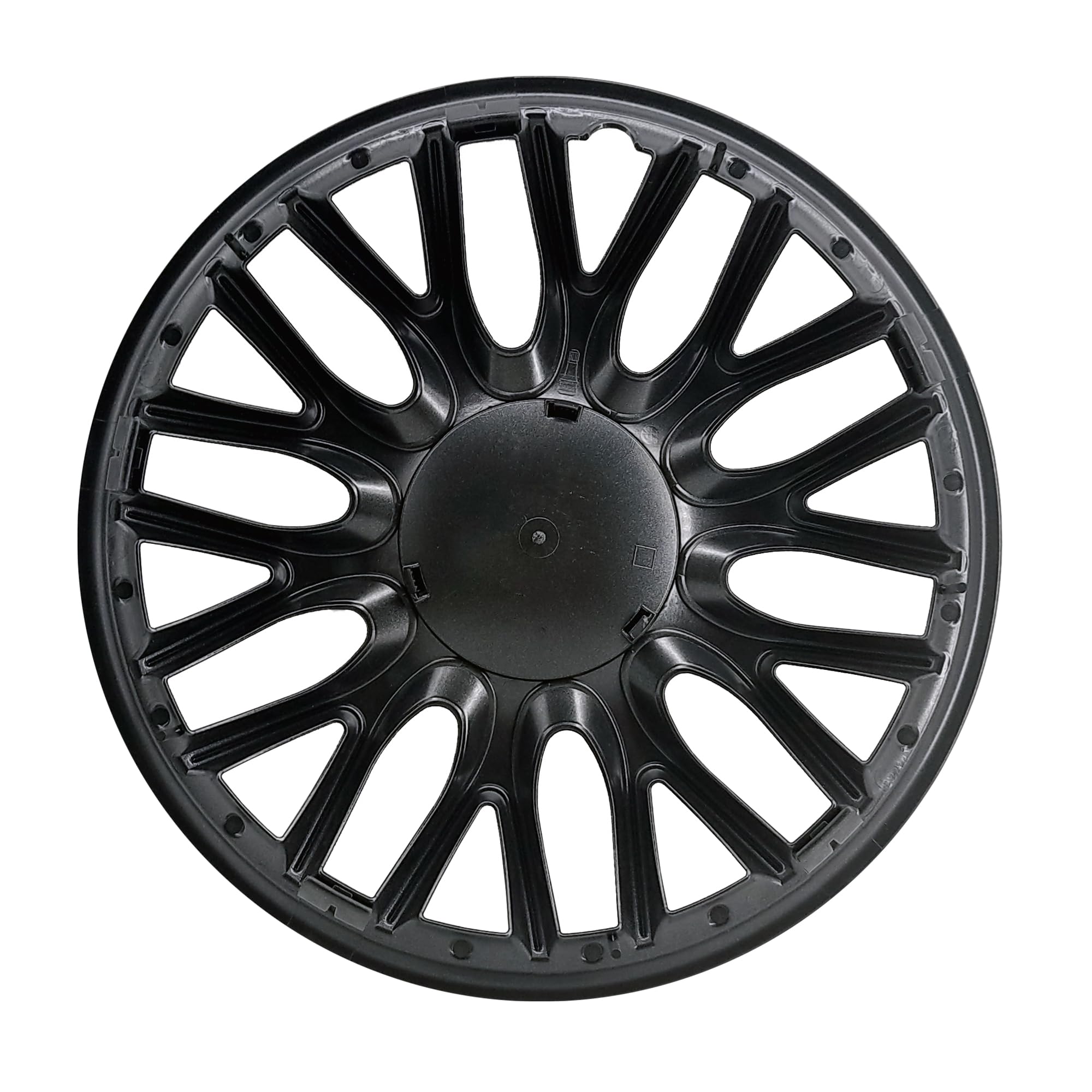 Simoni Racing ORD/15B, Set 4 Copricerchi universali Orden Black da 15" pollici, Copriruota auto Grigio e Nero