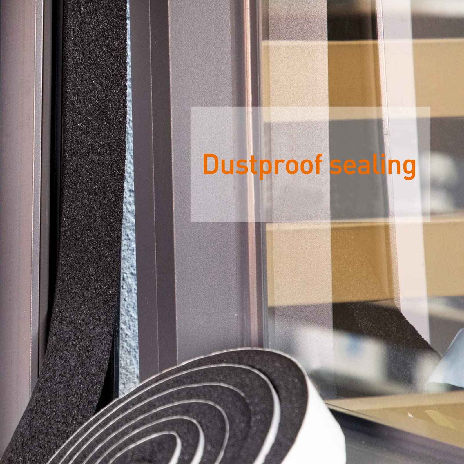 MAGZO Foam Weather Stripping 1 Inch Thick X 1 Inch Wide, Thick Window