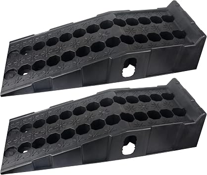 DAYUAN 2 pcs 7 ton Plastic Car Ramps Heavy Duty Garage Ramps for Lifting Automotive Vehicles Workshop Car Service and Repair