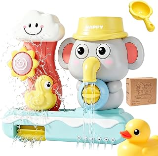 Interactive Elephant Kids Bath Toys With Suction Cups, Play And | Children's Bath Toy Boys and Girls 1-3 Years, Bath, Shower, Pool, Birthday, Outdoor Play