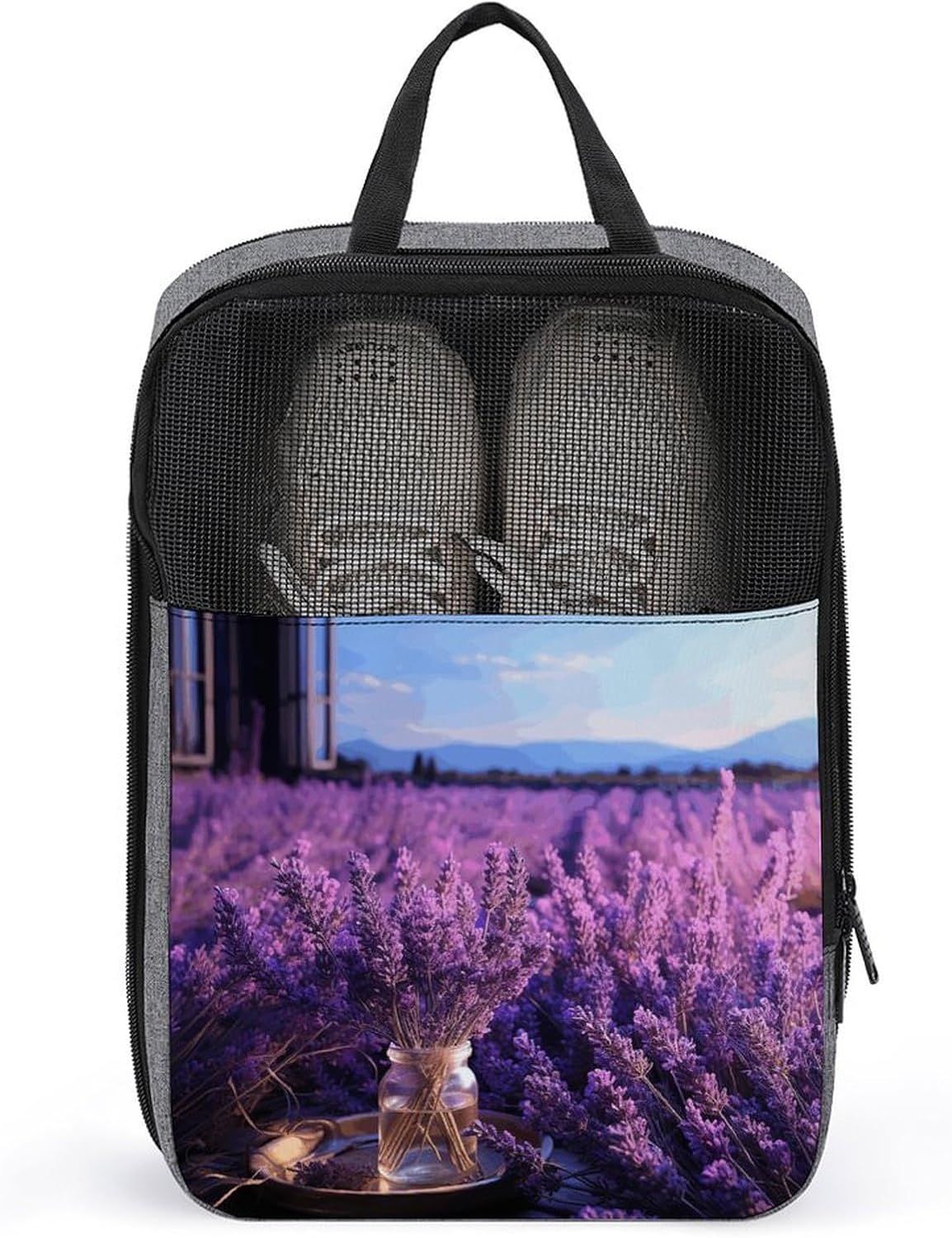 Shoe Bag, Romantic Lavender Printed Shoe Bag,storage Hanging Shoe Bag,bath Towel Storage Bag