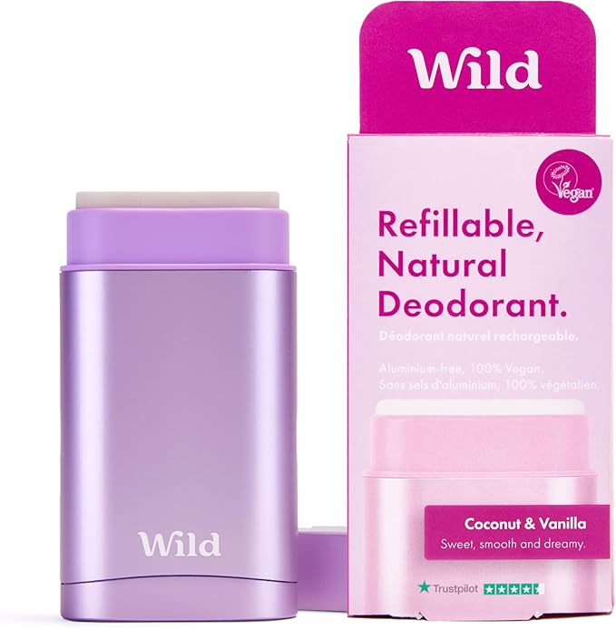 Wild Natural Refillable Deodorant Vegan & EcoFriendly Aluminium