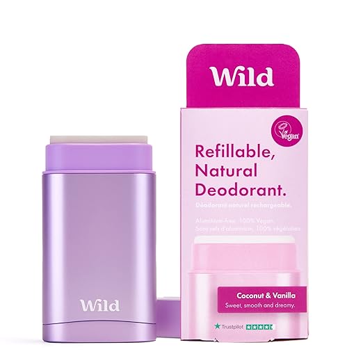 Wild Natural Refillable Deodorant Vegan & Eco-Friendly - Aluminum Free