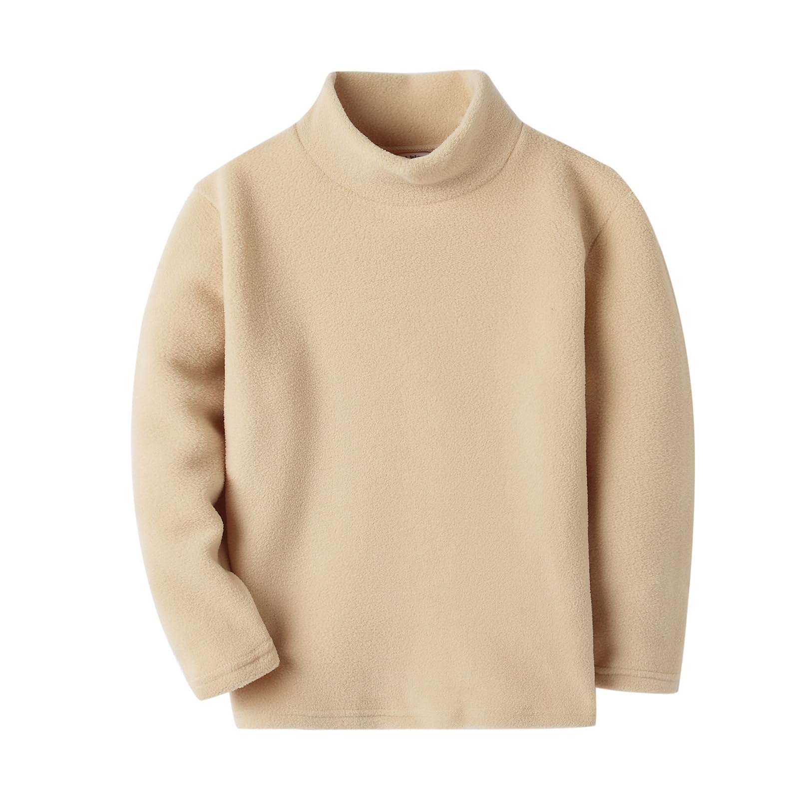 Mud Kingdom Kids Fleece Shirts High Collar Soft Tops Unisex