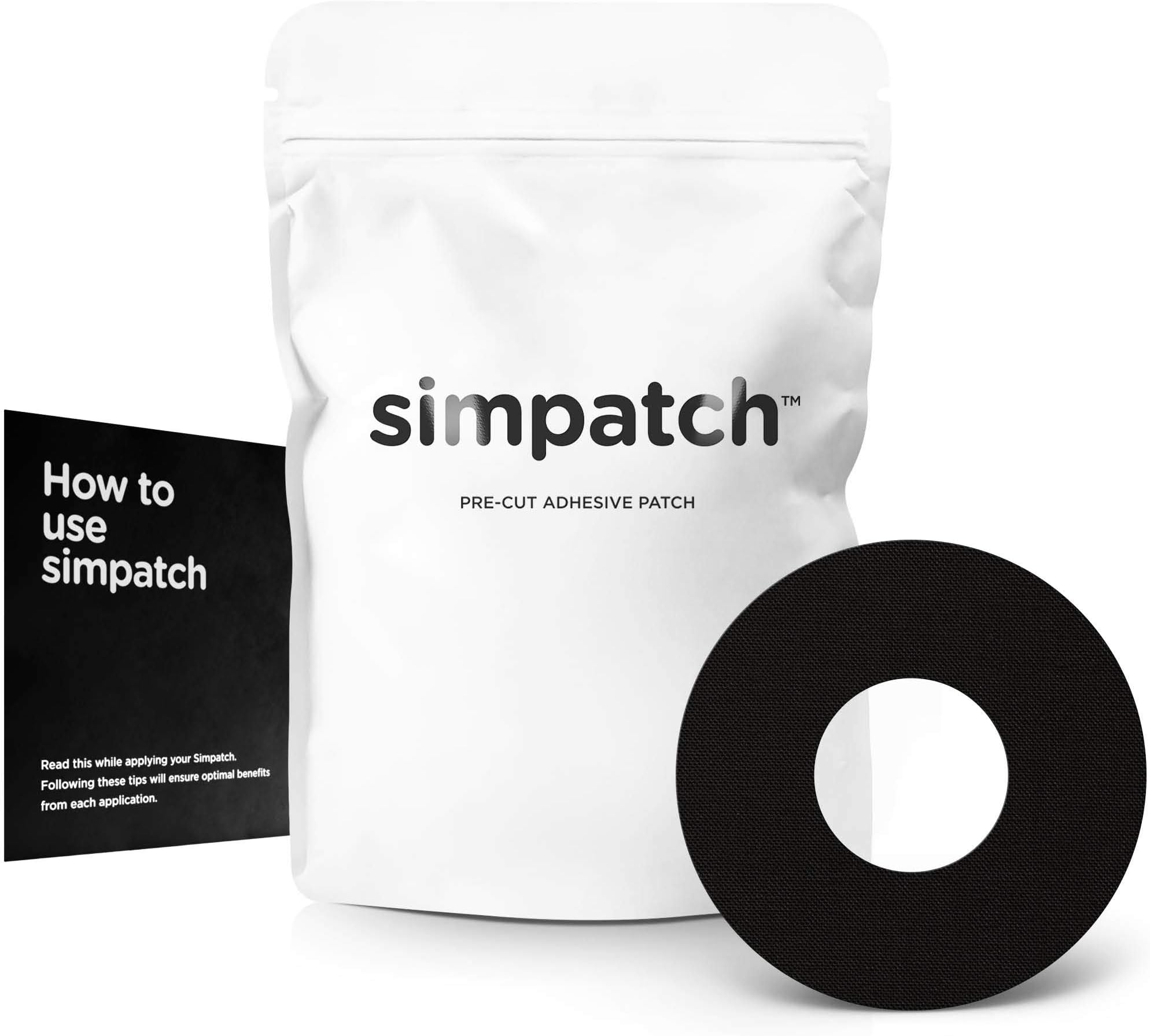 SIMPATCH Adhesive Patch - Pack of 30 - Multiple Colors Available (Black)