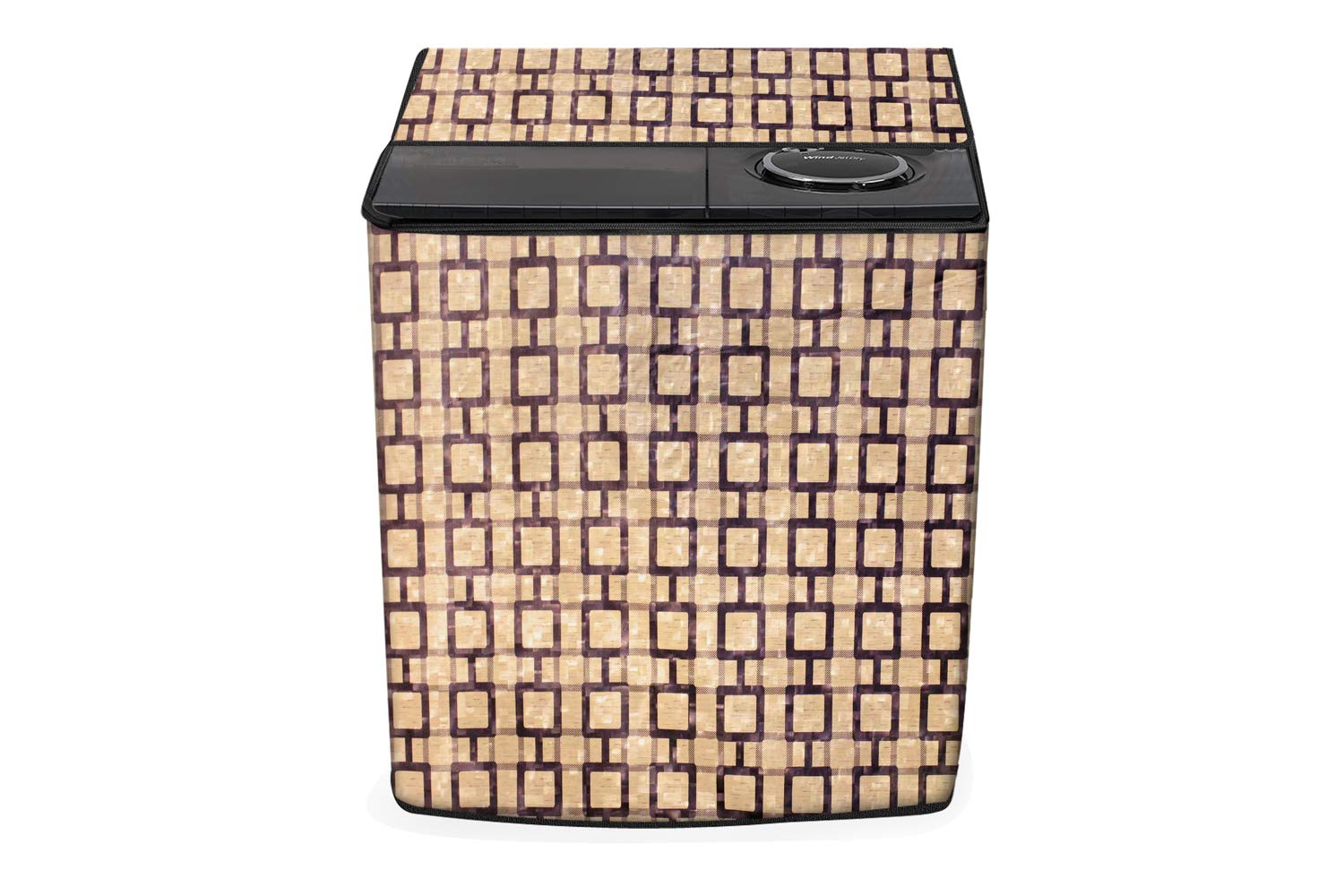 Stylista Washing Machine Cover Compatible for Whirlpool 10.5 kg semi Automatic ACE 10.5 XL Printed