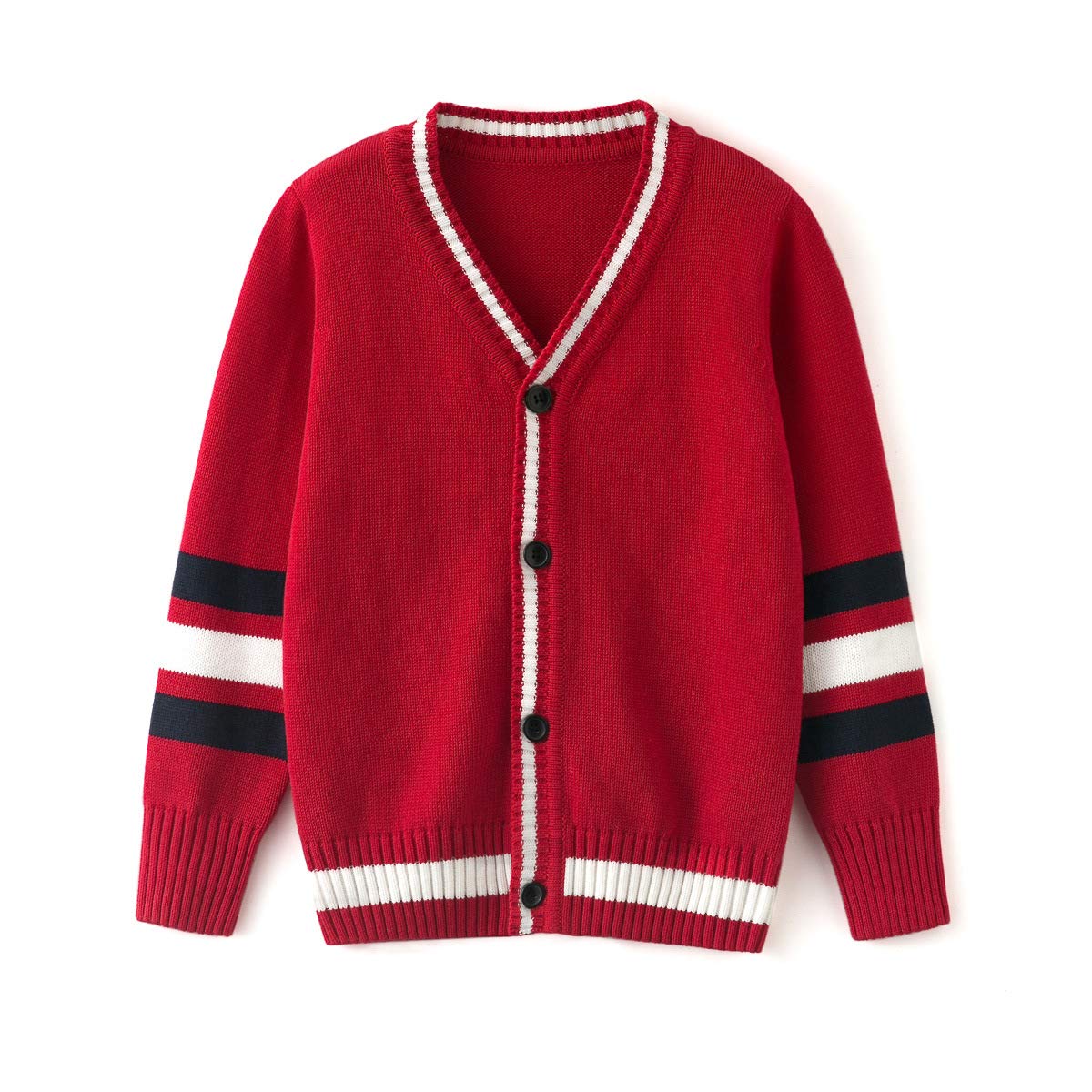 Curipeer Boy Knit Cardigan Sweater School Uniform